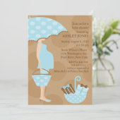 Baby shower Trendy Mod Ma Boy Kaart (Staand voorkant)