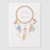 Baby shower Tribal Dreamcatcher Boho Insert Vellum Uitnodigingen (Voorkant)