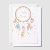 Baby shower Tribal Dreamcatcher Boho Insert Vellum Uitnodigingen (Offset)
