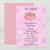 baby shower Triplet Etnic Baby Girl Kaart (Voorkant / Achterkant)