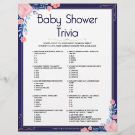 Baby shower Trivia [Floral Lijst] Briefhoofd