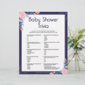 Baby shower Trivia [Floral Lijst] Briefhoofd (Staand voorkant)