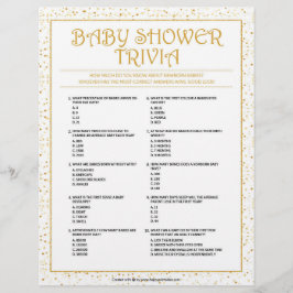 Baby shower Trivia [Golden Sparkles] Briefhoofd