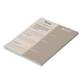 Baby Shower Trivia Party Game - Custom Questions Notitieblok (Linkerzijde)