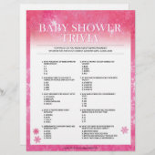 Baby shower Trivia [Snowy Pink] Briefhoofd (Voorkant / Achterkant)