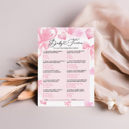 Baby shower Trivia Spel Valentijnse Spel