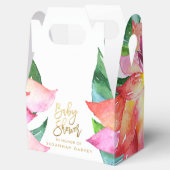 Baby Shower | Tropical Waterverf Flower Bedankt Bedankdoosjes (Geopend)