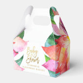 Baby Shower | Tropical Waterverf Flower Bedankt Bedankdoosjes (Voorkant Zijde)