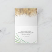 Baby shower tropisch groen dank u bedankkaart (Binnen)