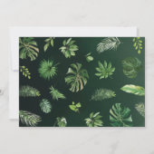 Baby shower Tropisch Oerwoud Safari Dieren Bedankkaart (Achterkant)