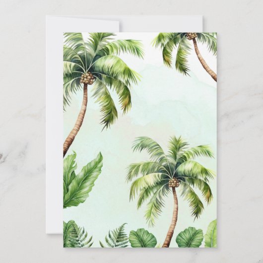 Baby shower Tropisch Oerwoud Safari Dieren Kaart (Achterkant)