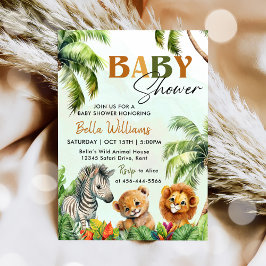 Baby shower Tropisch Oerwoud Safari Dieren Kaart
