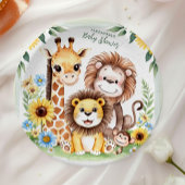 Baby shower Tropisch Oerwoud Safari Dieren Papieren Bordje