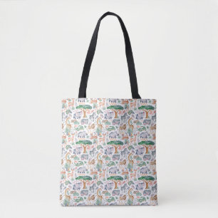 Baby shower Tropisch Oerwoud Safari Dieren Tote Bag