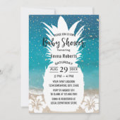 Baby shower tropische anananas en bloemkool kaart (Voorkant)