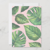 Baby shower Tropische Ananas Palm Invitation Kaart (Achterkant)