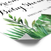 Baby shower Tropische bestemming — Welkom Poster (Hoek)