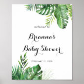 Baby shower Tropische bestemming — Welkom Poster (Voorkant)