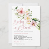 Baby shower Tropische bloemen, Baby in Bloom Kaart (Voorkant)