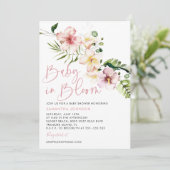 Baby shower Tropische bloemen, Baby in Bloom Kaart (Staand voorkant)