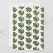 Baby shower tropische bloemen kaart (Achterkant)