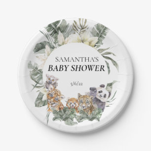  Baby Shower Tropische Jungle Dieren   Papieren Bordje