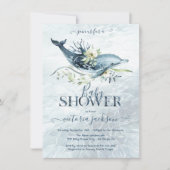 Baby shower tropische oceaan dolfijn kaart (Voorkant)