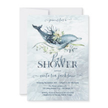 Baby shower tropische oceaan dolfijn