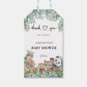 Baby shower Tropische Oerwouden Cadeaulabel (Voorkant)