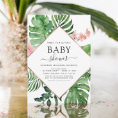 Baby shower Tropische Palm Waterverf Geometrisch Kaart