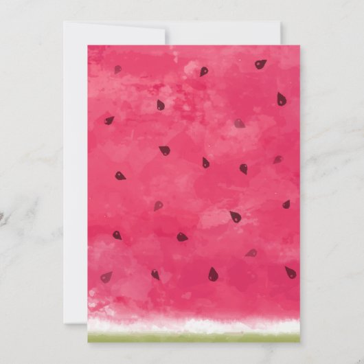 Baby shower tropische watermeloenen kaart (Achterkant)