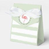 Baby shower Tropische Waterverf Flamingo Dank u Bedankdoosjes (Voorkant Zijde)