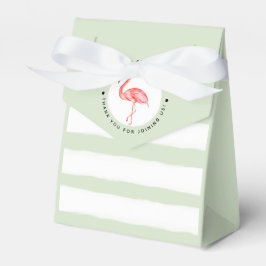 Baby shower Tropische Waterverf Flamingo Dank u Bedankdoosjes