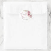 Baby shower tropische Waterverf Rozen Ronde Sticker (Tas)
