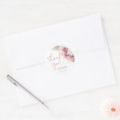 Baby shower tropische Waterverf Rozen Ronde Sticker (Envelop)
