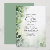 Baby shower- Tuin Ivy Botanical Kaart (Voorkant / Achterkant)