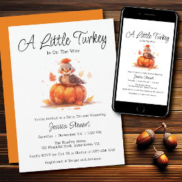 Baby shower Turkije Thanksgiving Waterverf Kaart