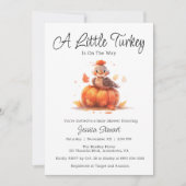 Baby shower Turkije Thanksgiving Waterverf Kaart (Voorkant)