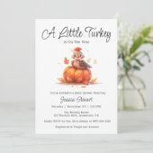 Baby shower Turkije Thanksgiving Waterverf Kaart (Staand voorkant)