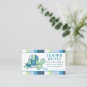 Baby shower turtle Bay Diaper Raffle Informatiekaartje (Staand voorkant)