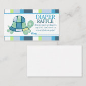 Baby shower turtle Bay Diaper Raffle Informatiekaartje (Voorkant / Achterkant)
