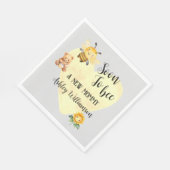 Baby shower tussen mama en bijen servet (Hoek)