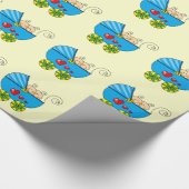 baby shower (tweeling) cadeaupapier (Hoek)