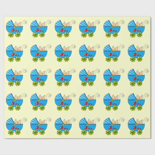 baby shower (tweeling) cadeaupapier (Vlak)