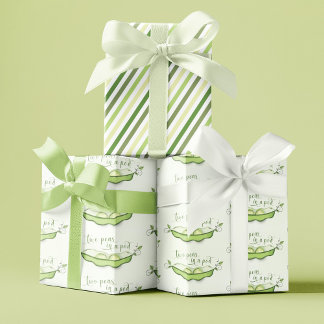 Baby shower tweeling twee erwten in een pod inpakpapier vel