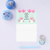 Baby Shower Tweelingen Advieskaarten Flyer (Enkel)