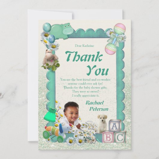 Baby Shower Tweets Bedankt (Voorkant)