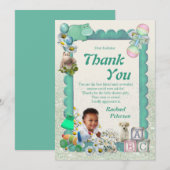 Baby shower Tweets Hartelijk dank Bedankkaart (Voorkant / Achterkant)