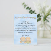 Baby shower Twin Boys Briefkaart (Staand voorkant)