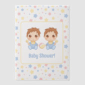 Baby shower Twin Boys Insert Vellum Uitnodigingen (Voorkant)